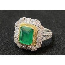 Cubic Zirconia Emerald Ring