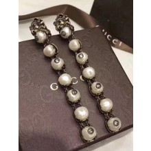 Gucci Lion Head Pearl Earrings 2018