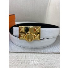  Hermes Calfskin belt  in white  Hy009