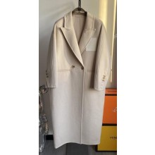 loewe coat in wool and cashmere creamy 2023