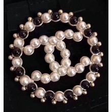 Chanel Brooch 68 Silver/Black 2018