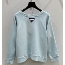 Prada cotton SWEATSHIRT sky blue 2025