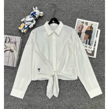 Dior White shirt with embroidery decoration 2025