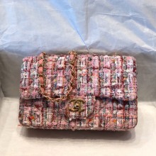  Chanel Woolen fabric Chain  Flap bag 01 As01116