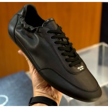 Prada men's Collapse leather sneakers 2EG479 black 2025