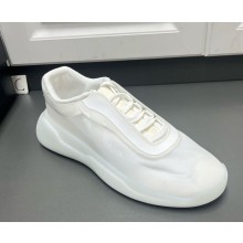 Prada men's America's Cup Re-Nylon and bike fabric sneakers 4E3608 white 2025