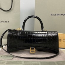 Balenciaga Cowhide Hourglass Bag in Black Bb065