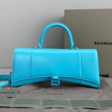 Balenciaga Cowhide Hourglass Bag in Blue Bb066
