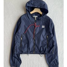 MIU MIU Technical fabric blouson jacket ML1054 Navy 2025