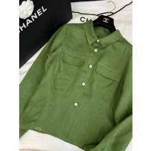 Chanel linen shirt green 2025