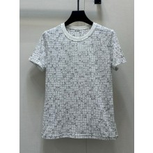 Hermes "Bolduc au Carre" micro t-shirt  blanc cassé 2025