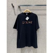 LOEWE black Relaxed fit T-shirt in cotton 2025