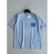 LOEWE sky blue Relaxed fit T-shirt in cotton 2025