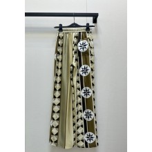 LOEWE Beige/Multicolor Pyjama trousers in silk 2025