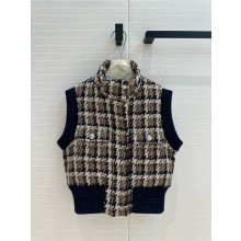 CHANEL Wool Tweed, Wool & Cashmere vest Beige/Brown 2024