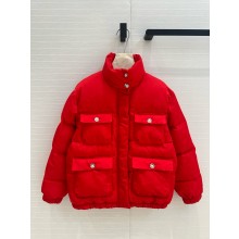 CHANEL red Technical Jacquard JACKET P77351 2024