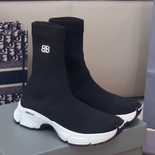 Balenciaga Ribbed 3D fabric speed 3.0 sports shoes in Black Bs008 2021