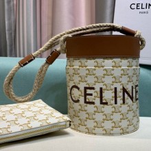 Celine Canvas  BUCKET CORDE  Bucket Bag White 2021