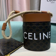 Celine Canvas  BUCKET CORDE  Bucket Bag Brown 2021