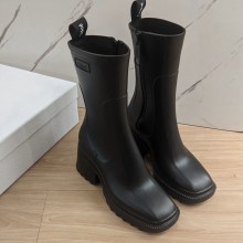 Chloe PVC Waterproof rain boots in Black Chs003