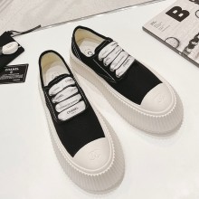 Chanel Denim upper cowhide lining biscuit shoes in Black Cs119