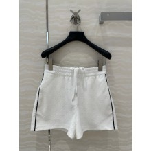 GUCCI WHITE GG terrycloth cotton SHORTS 2025