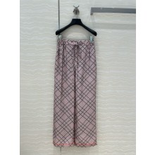 GUCCI PINK Printed silk twill pants 804069 2025