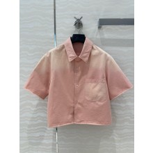 LOEWE Short sleeve shirt in cotton PINK 2025