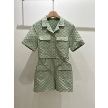 GUCCI GG SATIN JUMPSUIT GREEN 2025