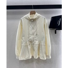 MONCLER ENFANT quilted hooded coat white 2025 