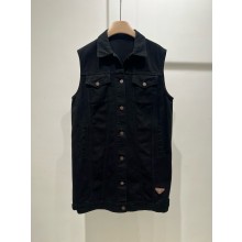 Prada black denim mini dress 2025