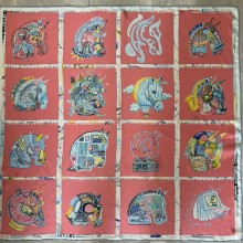 hermes Chevaloscope scarf 90 Rose / Bleu / Multicolore 2023