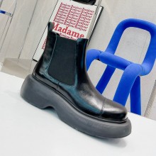 DYMONLATRY Custom oil cowhide Middle boots in black Dys019