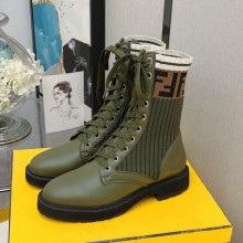 FENDI Matte cowhide leather Martin boots Fes011