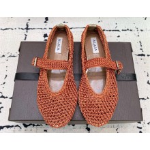 Alaïa BALLET FLATS IN KNITTED LUREX ORANGE 2025