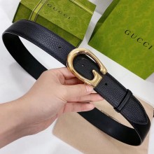 Gucci Lychee grain cowhide belt in black     Gy008