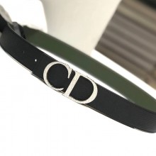 Dior Two-sided lychee pattern cowhide belt in green/black     Gy014