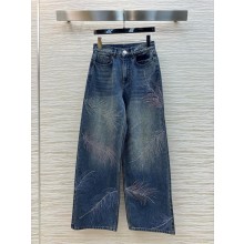 CHANEL Blue & Multicolor Embroidered Denim P79435 2025