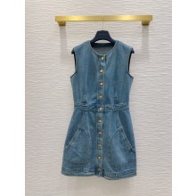 LOUIS VUITTON Button Front Denim Dress 1AHHRZ  2025