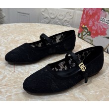 Dolce & Gabbana Cotton Lace ballet flats black 2025