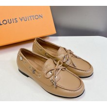 Louis Vuitton Soho Flat Boat Shoe 1AGWCM brown Plain calf leather 2025