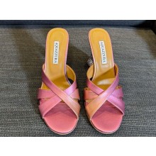 Aquazzura 100mm Yes Baby Mule sandals lambskin pink  2025