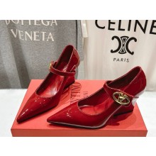 Valentino Garavani  patent pumps red calf leather heel 8cm 2025