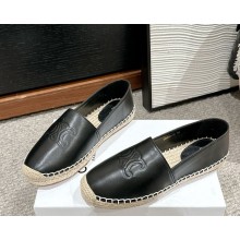 CELINE HOMME  Logo-Debossed calfskin Espadrilles black 2025