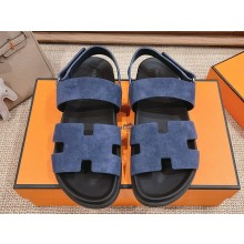 Hermes women/men Genius sandal in suede goatskin 01 2024