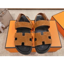 Hermes women/men Genius sandal in suede goatskin 04 2024