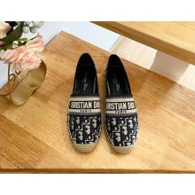 Dior Granville Espadrille Deep Blue Dior Oblique Embroidered Cotton 2024