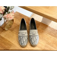 Dior Granville Espadrille stone gray Dior Oblique Embroidered Cotton 2024