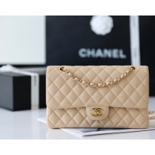 Chanel Medium Classic Flap Bag 1112 in caviar leather beige with Gold Hardware( Original Quality)