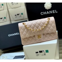 Chanel Medium Classic Flap Bag 1112 in caviar leather light pink with Gold Hardware( Original Quality)